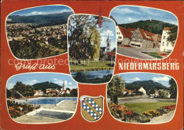 72106888 Niedermarsberg Schwimmbad Kirche Marsberg - Autres & Non Classés