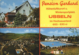 72105769 Usseln Pension Gerhard Gemeinde Willingen Upland Fliegeraufnahme Schwim - Other & Unclassified