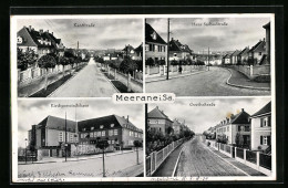 AK Meerane /Sa., Kirchgemeindehaus, Hans Sachs-Strasse, Goethestrasse  - Meerane