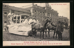 AK 25-jähriges Jubiläum Des A. N. W. B. 1908 - Kostümierte In Pferdekutsche Vor Schloss  - Sonstige & Ohne Zuordnung