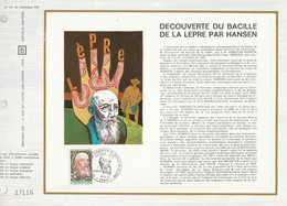 DOCUMENT FDC 1973 HANSEN - BACILLE DE LA LEPRE - 1970-1979