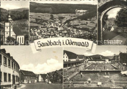 72104783 Sandbach Hessen Total Pfarrkirche Burg Breuberg Marktplatz Schwimmbad B - Autres & Non Classés