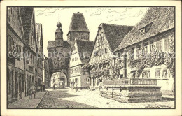 72104639 Rothenburg Tauber Roedergasse Mit Markusturm Und Brunnen Rothenburg Ob  - Rothenburg O. D. Tauber