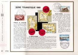 1969 DOCUMENT FDC SERIE TOURISTIQUE - Documents Of Postal Services