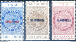 Rarotonga. Fiscali Soprastampati 1921. Linguellati. - Tonga (1970-...)