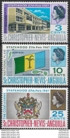 1967 St Christopher Statehood 3v. MNH SG N. 182/84 - Autres & Non Classés