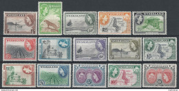 1953-54 Nyasaland Elizabeth II 15v. MNH SG N. 173/87 - Otros & Sin Clasificación