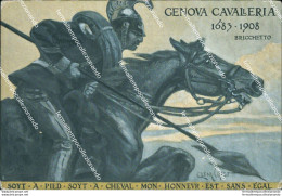 Ca146 Cartolina Militare Genova Cavalleria Bricchetto Www1 1 Guerra - Regimente