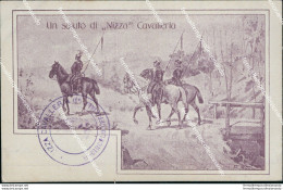 Ca184 Cartolina Militare Un Saluto Da Nizza Cavalleria Www1 1 Guerra - Régiments