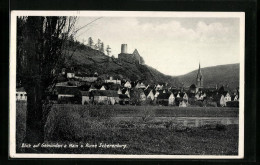 AK Gemünden A. Main, Teilansicht Und Ruine Scherenburg  - Gemünden