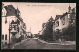 AK Schw. Gmünd, Königsturmstrasse Mit Häuseransichten  - Schwaebisch Gmünd