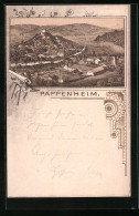 Lithographie Pappenheim, Ortsansicht Aus Der Vogelschau  - Pappenheim