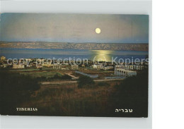 71497061 Tiberias Lake Of Galilee And Golan Mountains At Moon Light Tiberias - Israel