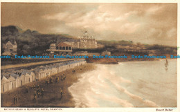 R135515 Bathing Beach And Redcliffe Hotel. Paignton. Ewart Baker. J. Sutton - Welt