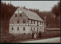 Fotografie Brück & Sohn Meissen, Ansicht Bärenburg, Riedelmühle, Fachwerkhaus & Einheimische  - Plaatsen