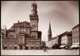 Fotografie Brück & Sohn Meissen, Ansicht Löbau, Ladengeschäft Hamann & Co. Am Markt Nebst Rathaus  - Plaatsen