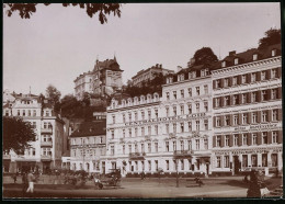 Fotografie Brück & Sohn Meissen, Ansicht Karlsbad, Centralhotel Loib, Hotel Hopfenstock  - Lieux