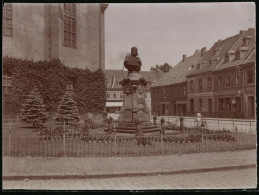 Fotografie Brück & Sohn Meissen, Ansicht Grossenhain, Kirchplatz Mit Kaiser-Wilhelm-Denkmal  - Lieux