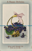 R135530 Greeting Postcard. A Happy Birthday. Flowers In Vases. 1913 - Monde