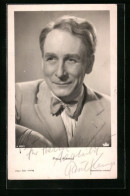 AK Schauspieler Paul Kemp Mit Freundlichem Blick, Mit Original Autograph  - Actores