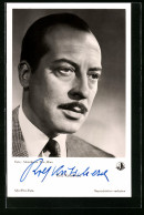 AK Schauspieler Rolf Kutschera In Hengst Maestoso Austria, Mit Original Autograph  - Actores