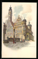 Künstler-AK Otto Hammel: Rothenburg, Rathaus Am Markt  - Other & Unclassified