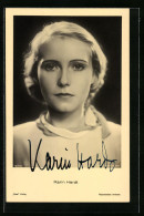 AK Schauspielerin Karin Hardt Mit Verträumten Blick, Mit Original Autograph  - Actores