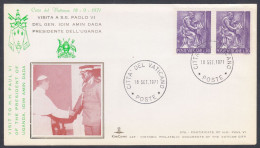 Vatican City 1971 Private Cover Pope Paul VI, President Idi Amin, Uganda, Christianity, Christian, Religion - Cartas & Documentos