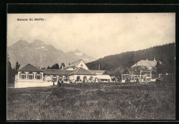 AK St. Moritz, Gebäude Der Meierei Gegen Die Berge  - Altri & Non Classificati