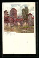 Künstler-AK Karl Mutter: Nürnberg, Henkersteg  - Mutter, K.