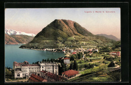 AK Lugano, Ortsansicht Aus Der Vogelschau Mit Monte S. Salvatore  - Lugano