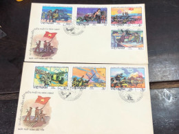 VIET  NAM ENVELOPE-F.D.C STAMPS-(1984 KY NIEM 30 NAM CHIEN THANG DIEN BIEN PHU-30TH ANNIV OF DIEN BIEN PHU VICTORY ) 2pc - Viêt-Nam