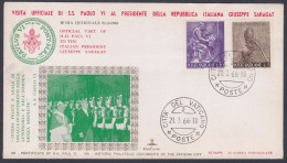 Vatican City 1966 Private Cover Italian President Giuseppe Saragat, Christianity, Christian, Catholic Church - Briefe U. Dokumente