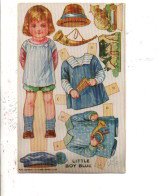 CARTE PAPER DOLL (POUPEE DE PAPIER) LITTLE BOY  BLUE - Jeux Et Jouets