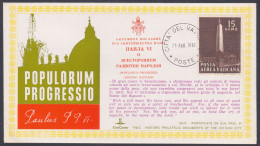 Vatican City 1967 Private Cover Pope Paul VI, Progress, Development, Christianity, Christian, Catholic Church - Covers & Documents