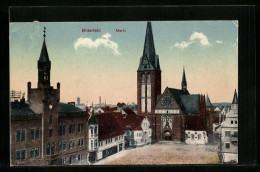 AK Bitterfeld, Markt Mit Gasthaus Ratskeller Im Rathaus  - Bitterfeld