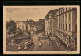 AK Augsburg, Königsplatz Strassenbahn  - Tramways