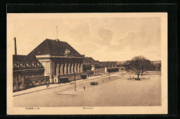 AK Hamm I. W., Bahnhof Im Sonnenschein  - Hamm