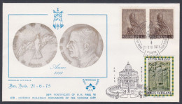 Vatican City 1975 Private Cover Pope Paul VI, Bird, Birds, Christianity, Christian, Catholic Church - Lettres & Documents