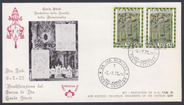 Vatican City 1975 Private Cover Pope Paul VI, Saint Carlo Steeb, Sisters Of Mercy Christianity Christian Catholic Church - Briefe U. Dokumente