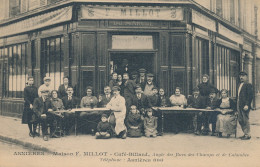 Asnières (92 Hauts De Seine) Devanture Café Du Marché Maison Millot Angle Rues Des Champs Et De Colombes - Café Billard - Asnieres Sur Seine