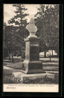 AK Herrnhut, Denkmal Des Gründers Von Herrnhut Nic. Graf Von Zinzendorf  - Herrnhut