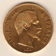 100 Francs En Or De Napoléon III, Tête Nue, émis Pendant Le Second Empire En 1857 à Paris. - 100 Francs (gold)