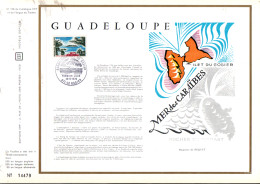 DOCUMENT FDC 1970 GUADELOUPE - 1970-1979