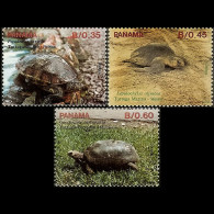 PANAMA 1990 - Scott# 780-2 Tortoises Set Of 3 MNH - Panama