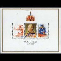 NORWAY 1988 - Scott# 931 S/S King Birthday MNH - Ongebruikt