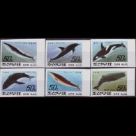 N.KOREA 1992 - Scott# 3152-7 Marine Life Imp. Set Of 6 MNH - Corea Del Norte