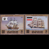 NORTH KOREA 1983 - Scott# 2305c-d Old Ships 50-80c MNH - Korea (Noord)