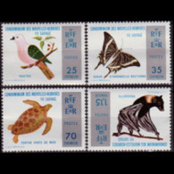 NEW HEBRIDES FR. 1974 - Scott# 202-5 Wildlife Set Of 4 MNH - Unused Stamps