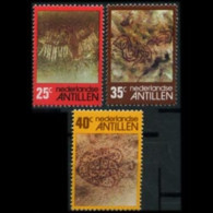 NETH.ANTILLES 1977 - Scott# 391-3 Petroglyphs Set Of 3 MNH - Curaçao, Nederlandse Antillen, Aruba